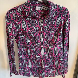 J.Crew Polka Dot Button Down Long Sleeve Shirt